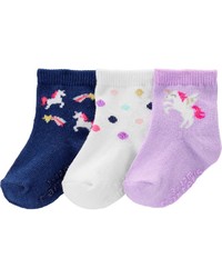 Carter's 孩特 3-Pack Unicorn Crew Socks