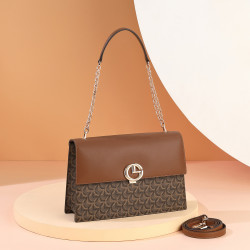 goldlion金利来女包单肩包时尚精致撞色印花女士斜挎包