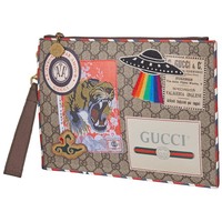 GUCCI 古驰 Gucci Mens Courrier GG Supreme Pouch