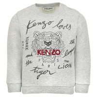 KENZO 凯卓 Embroidered Logo Grey Sweatshirt