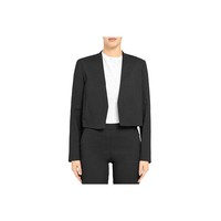 Theory Womens Linen Suit Separate Collarless Blazer