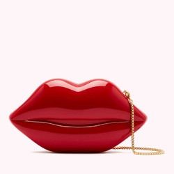 LULU GUINNESS Lulu Guinness Women's Medium Lips Clutch Bag - Classic Red