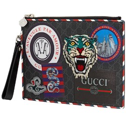 Gucci Mens Night Courrier GG Supreme Pouch