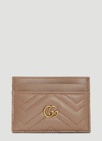 GUCCI 古驰 GG Marmont Card Case in Beige