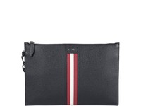 BALLY 巴利 Bally Tenery Striped Clutch Bag - Only One Size / Black