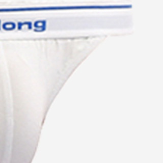 Holelong 活力龙 男士三角内裤套装 HCS016003 3条装 白色 L