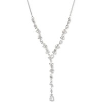 GIVENCHY 纪梵希 Crystal Floral Lariat Necklace, 16\