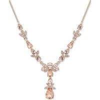 GIVENCHY 纪梵希 Gold-Tone Crystal Lariat Necklace, 16\
