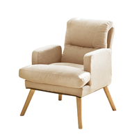 jimubuluo 积木部落 懒人沙发椅 单人位+脚踏 米色 棉麻标准款