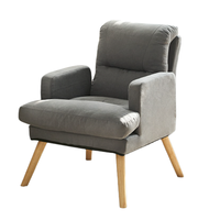 jimubuluo 积木部落 懒人沙发椅 单人位 深灰色 棉麻增高款