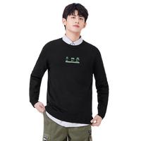 Semir 森马 男士圆领针织衫 10-1121107101 黑色 L