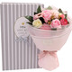初朵 11朵粉色玫瑰花混搭花束礼盒