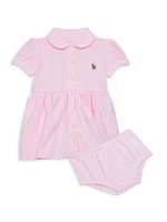 RALPH LAUREN Baby Girl's 2-Piece Oxford Shirtdress & Bloomers Set