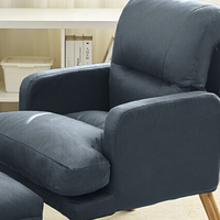 jimubuluo 积木部落 懒人沙发椅 单人位+脚踏 灰蓝色 科技布标准款