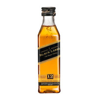 88VIP：尊尼获加 调配苏格兰威士忌 JOHNNIE WALKER 小瓶洋酒 50ml 酒版 酒办随身瓶 黑牌 黑方 50ml