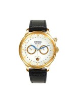 CITIZEN 西铁城 Eco-Drive Disney Mickey Mouse Stainless Steel Leather-Strap Watch