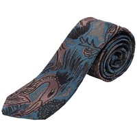 Burberry Stanfield Slim Cut Beasts Jacquard Silk Tie In Mineral Blue