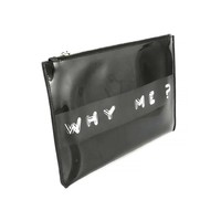 BURBERRY 博柏利 Burberry Black Ladies Why Me Glossy Leather Pouch