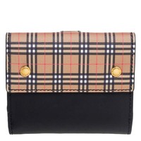BURBERRY 博柏利 Burberry Black/Nova Check Coated Canvas and Leather Wallet