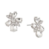 GIVENCHY 纪梵希 Crystal Floral Button Earrings