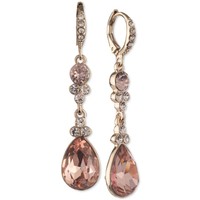 GIVENCHY 纪梵希 Pear-Shape Crystal Double Drop Earrings