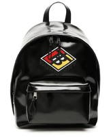 BURBERRY 博柏利 Burberry Graphic Logo Coated Canvas Backpack-Black