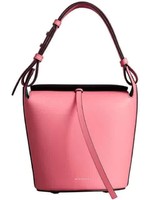 BURBERRY 博柏利 Burberry Bright Coral Pink Small Leather Bucket Bag