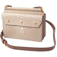 BURBERRY 博柏利 Burberry Light Sand Mini Fish-scale Print Title Bag With Pocket Detail
