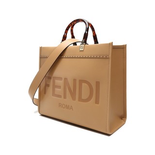 FENDI 芬迪 女士中号阳光购物手提袋 8BH386ABVLF15KR 蜂蜜色