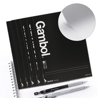 KOKUYO 国誉 Gambol渡边系列 WCN-GNB2554 A4无线装订笔记本 黑色 2本装