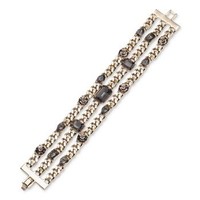 GIVENCHY 纪梵希 Gold-Tone Chain & Crystal Triple-Row Flex Bracelet