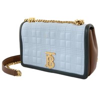 BURBERRY 博柏利 Burberry Blue Small Lola Quilted Crossbody Bag