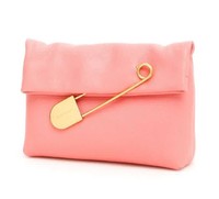 BURBERRY 博柏利 Burberry Bright Coral Pink Medium Flap Pin Clutch