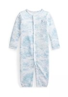 RALPH LAUREN Baby Boys Toile Print Convertible Gown Coveralls