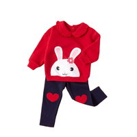 Bornbay 贝贝怡 213T2356 女童套装 红色 80cm