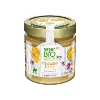 enerBio 德国原装进口有机纯正百花蜜养胃蜂蜜结晶蜜瓶装500g*2瓶