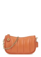 COACH 蔻驰 Swinger ochre quilted leather clutch