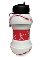 Baseball Collapsible Silicone Water Bottle
