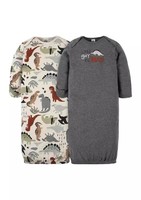 Gerber 嘉宝 Baby Boys 2 Pack Dino Gowns