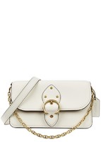 COACH 蔻驰 Beat white leather cross-body bag