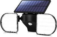 OUSFOT 太阳能灯户外 56 LED 太阳能泛光灯运动传感器双面板*灯 360°可调节壁灯