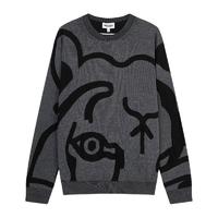 KENZO 凯卓 男士圆领针织衫 FB55PU5863TC 98 深灰色 S