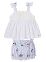 TOMMY HILFIGER Baby Girl's 2-Piece Floral Peplum Top