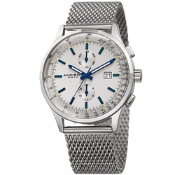 Akribos XXIV 阿克波斯 Mens Casual Quartz Silver Dial Mens Watch P50166手表