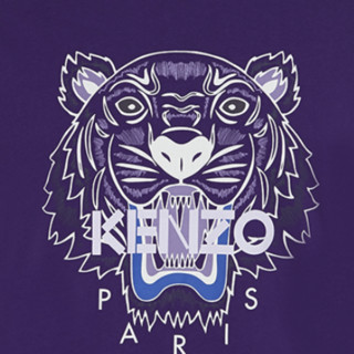 KENZO 凯卓 男士圆领短袖T恤 FB65TS0204YA 紫色 M