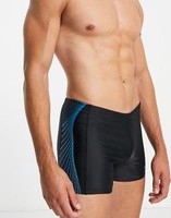 SPEEDO 速比涛 Speedo tech panel aquashort in black and blue