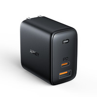 AUKEY 傲基科技 PA-B3 氮化镓充电器 Type-C/USB-A 65W 黑色