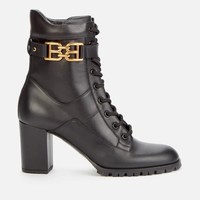 BALLY 巴利 Bally Women's Gioele Leather Lace Up Boots - Black