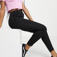 TOPSHOP Topshop joni recycled cotton blend jeans in black