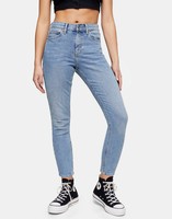 TOPSHOP Topshop Petite Bleach Ripped Pocket Jamie jean